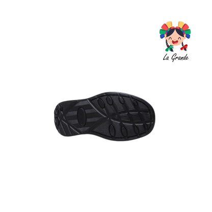 400 ADRIANO GIANETTI Negro Sint Zapato Escolar para Niño, Joven y Caballero
