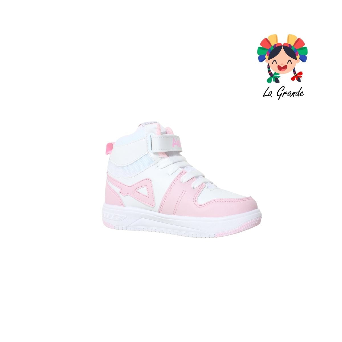 400 PICHUS Blanco Rosa Sintético Tenis Casual para Niña