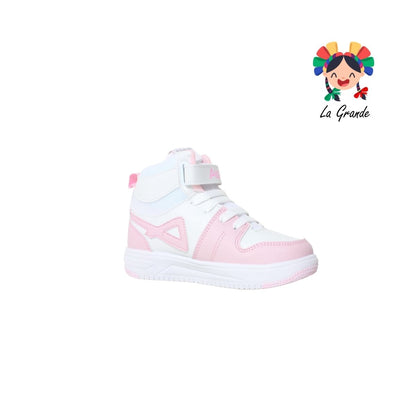 400 PICHUS Blanco Rosa Sintético Tenis Casual para Niña