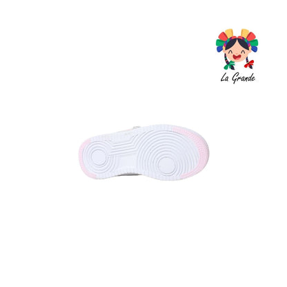 400 PICHUS Blanco Rosa Sintético Tenis Casual para Niña