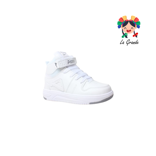 400 PICHUS Blanco Blanco Sintético Tenis Casual para Niña y Niño