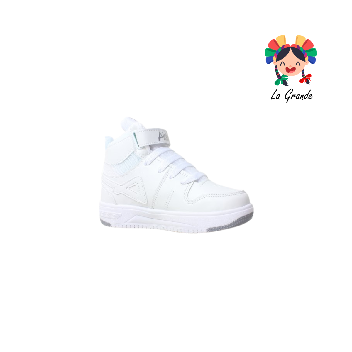 400 PICHUS Blanco Blanco Sintético Tenis Casual para Niña y Niño