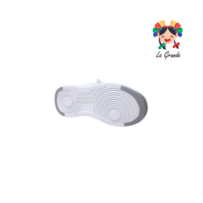 400 PICHUS Blanco Blanco Sintético Tenis Casual para Niña y Niño