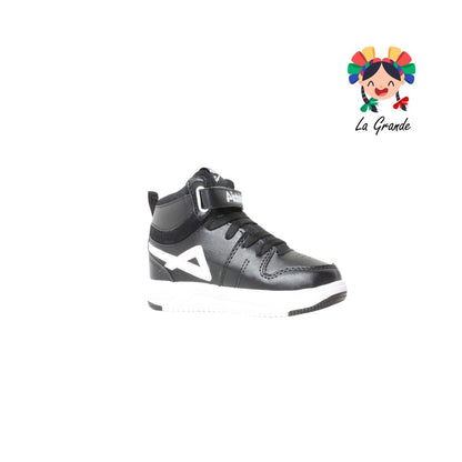 400 PICHUS Negro Blanco Sintético Tenis Casual para Niña y Niño
