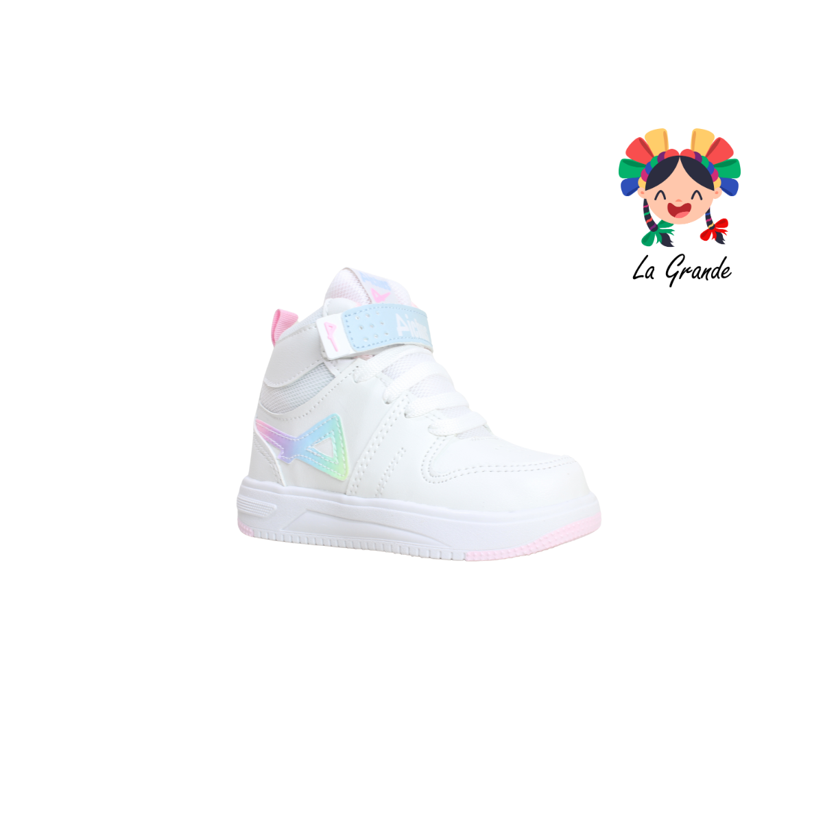 400 PICHUS Blanco Arcoiris Sintético Tenis Casual para Niña y Niño