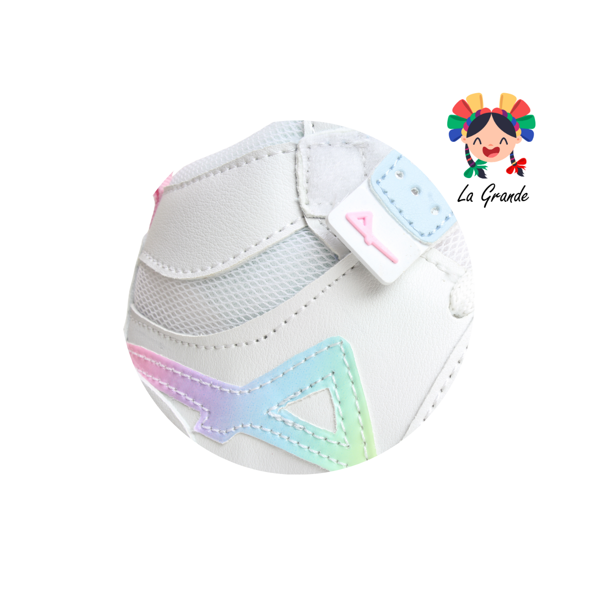 400 PICHUS Blanco Arcoiris Sintético Tenis Casual para Niña y Niño