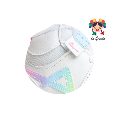 400 PICHUS Blanco Arcoiris Sintético Tenis Casual para Niña y Niño