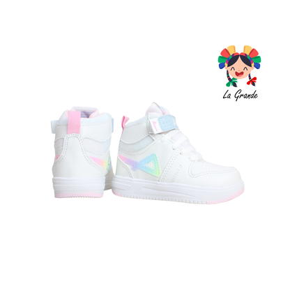 400 PICHUS Blanco Arcoiris Sintético Tenis Casual para Niña y Niño