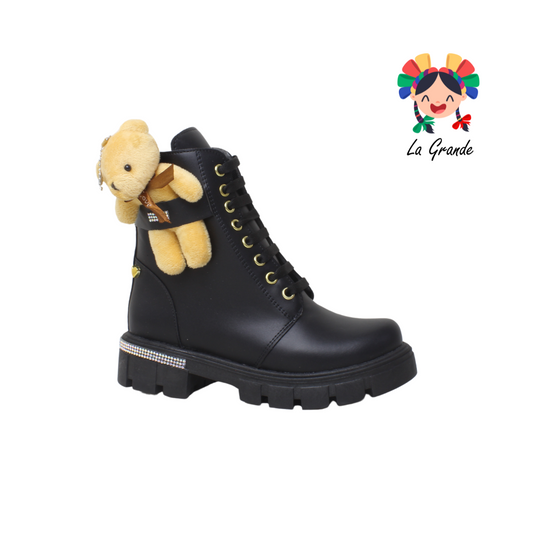4010 GABRIELA Negro Cabra Bota Casual para Niña y Dama