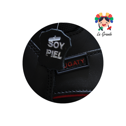 4010 BUGATY SHOES Negro Piel Bota Escolar para Joven