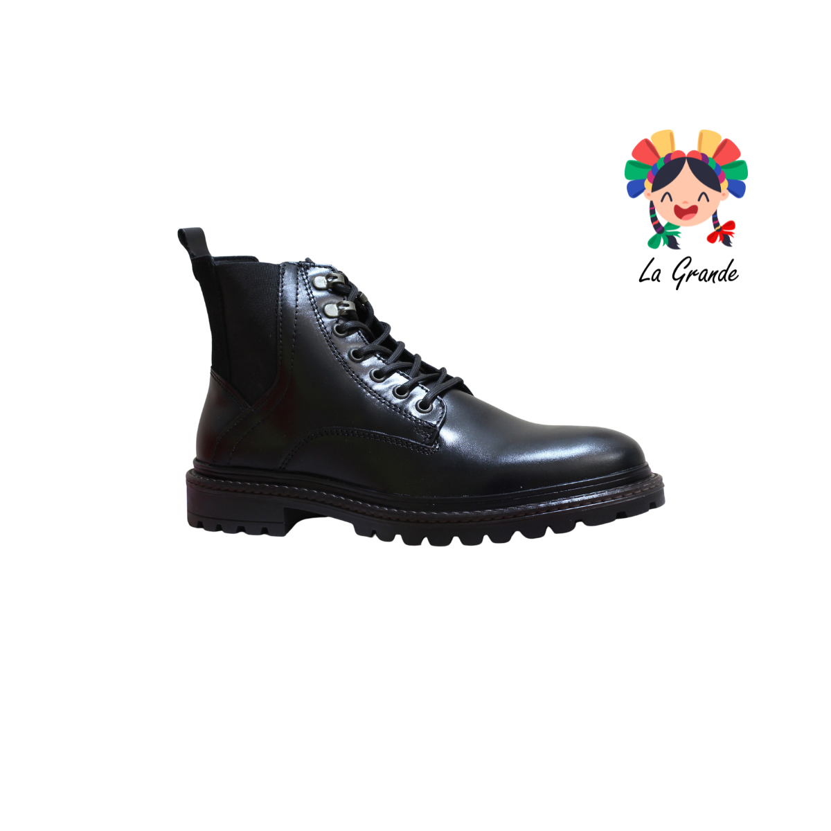 8350 MARISCAL Negro Piel Napa Bota para Caballero