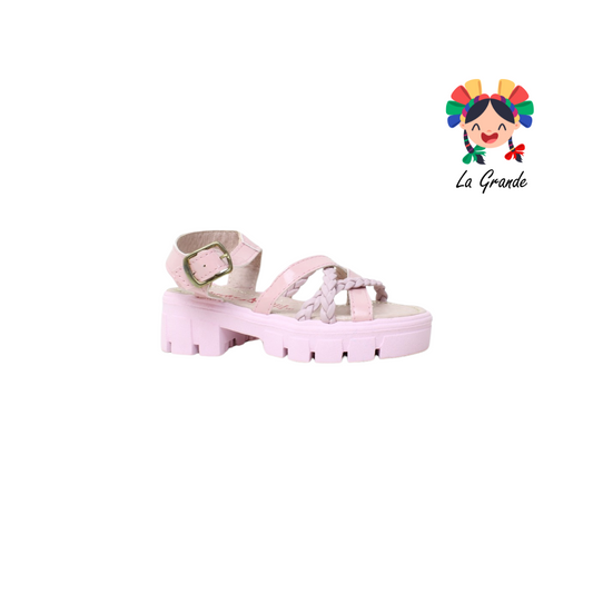 402 ANDRE LOV Rosa Sint Charol Sandalia Casual para Bebé y Niña