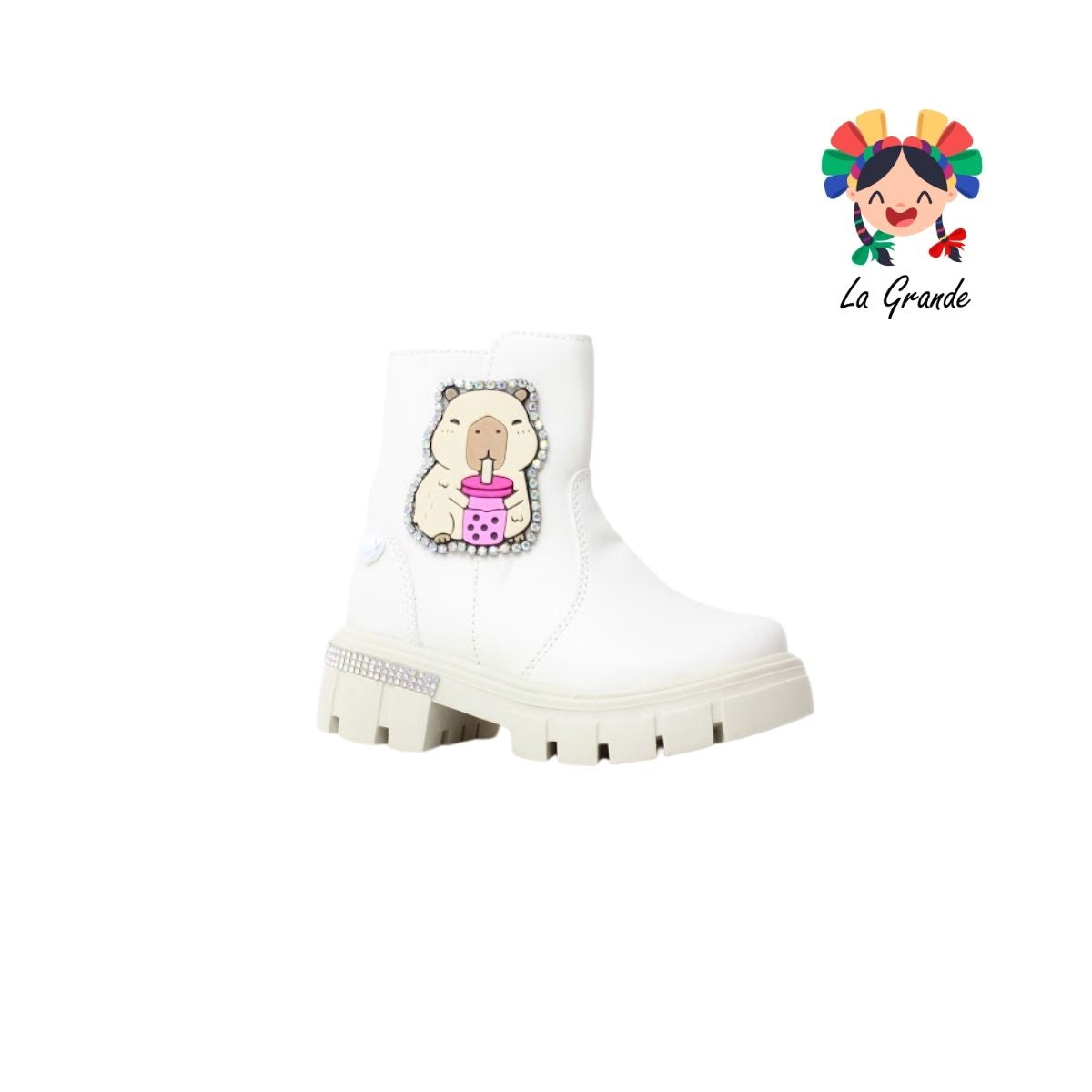 4030 GABRIELA Latte Cabra Bota Casual para Niña