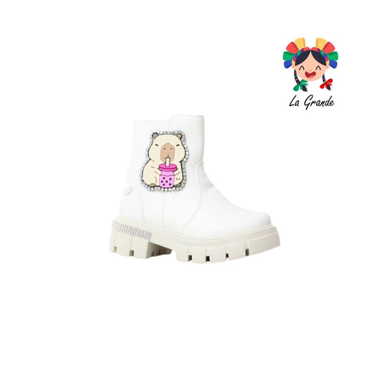 4030 GABRIELA Latte Cabra Bota Casual para Niña