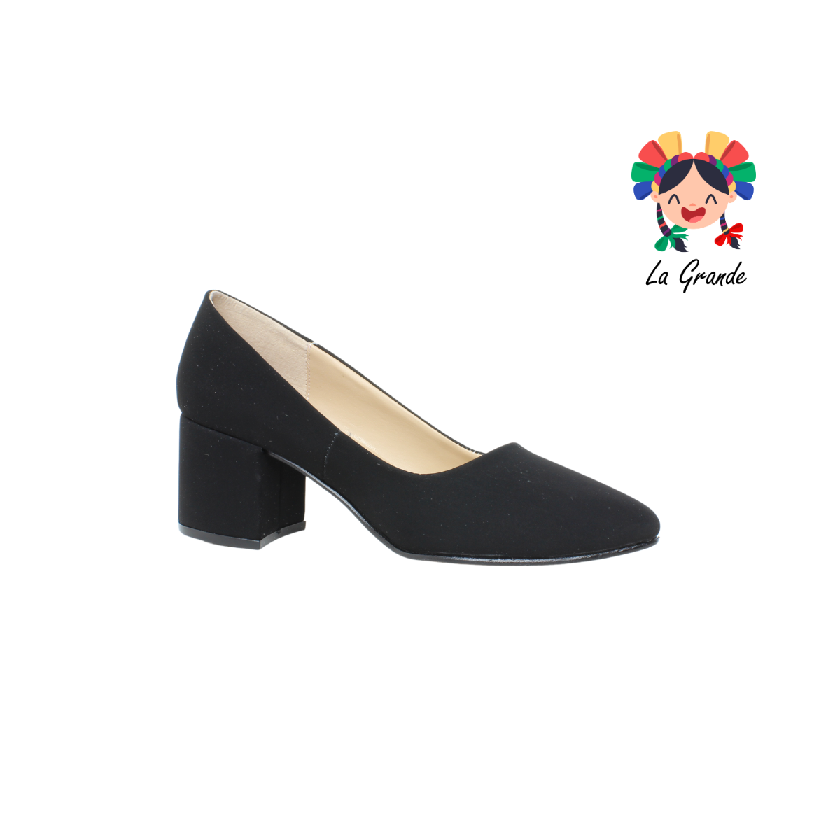 403 MARI ROSS Negro Nobuck Zapatilla de Vestir para Dama