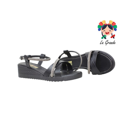 4043 SHADOW Negro Humo Sintético Huarache Casual para Dama
