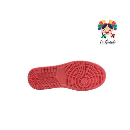 404 BOOSTER Blanco Rojo Piel Tenis para Caballero