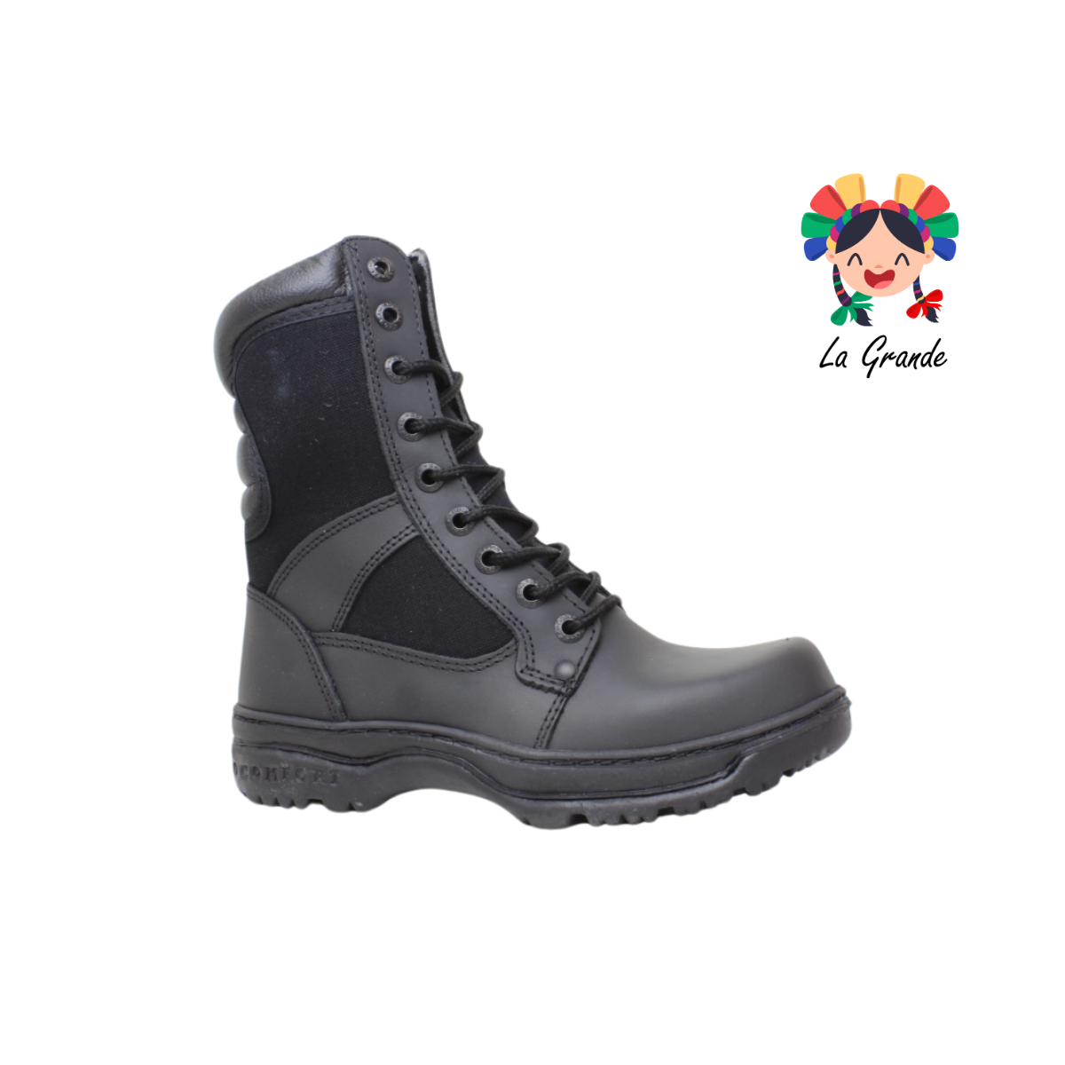 4052 COBRA Negro Napa Bota Policial para Dama, Joven  y Caballero