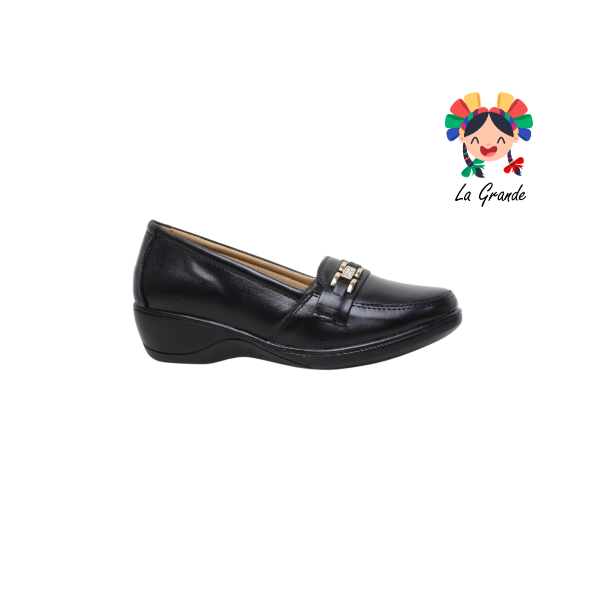 405 CHELITAS Negro Piel Zapato Mocasín para Dama