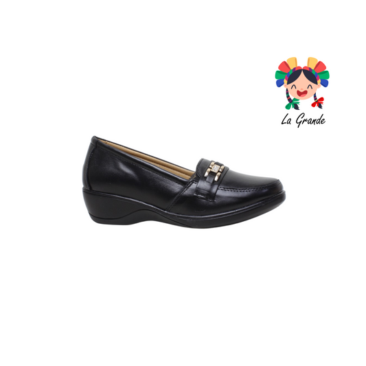 405 CHELITAS Negro Piel Zapato Mocasín para Dama