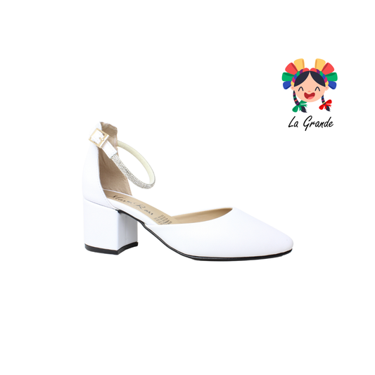405 MARI ROSS Blanco Cabra Zapatilla para Dama