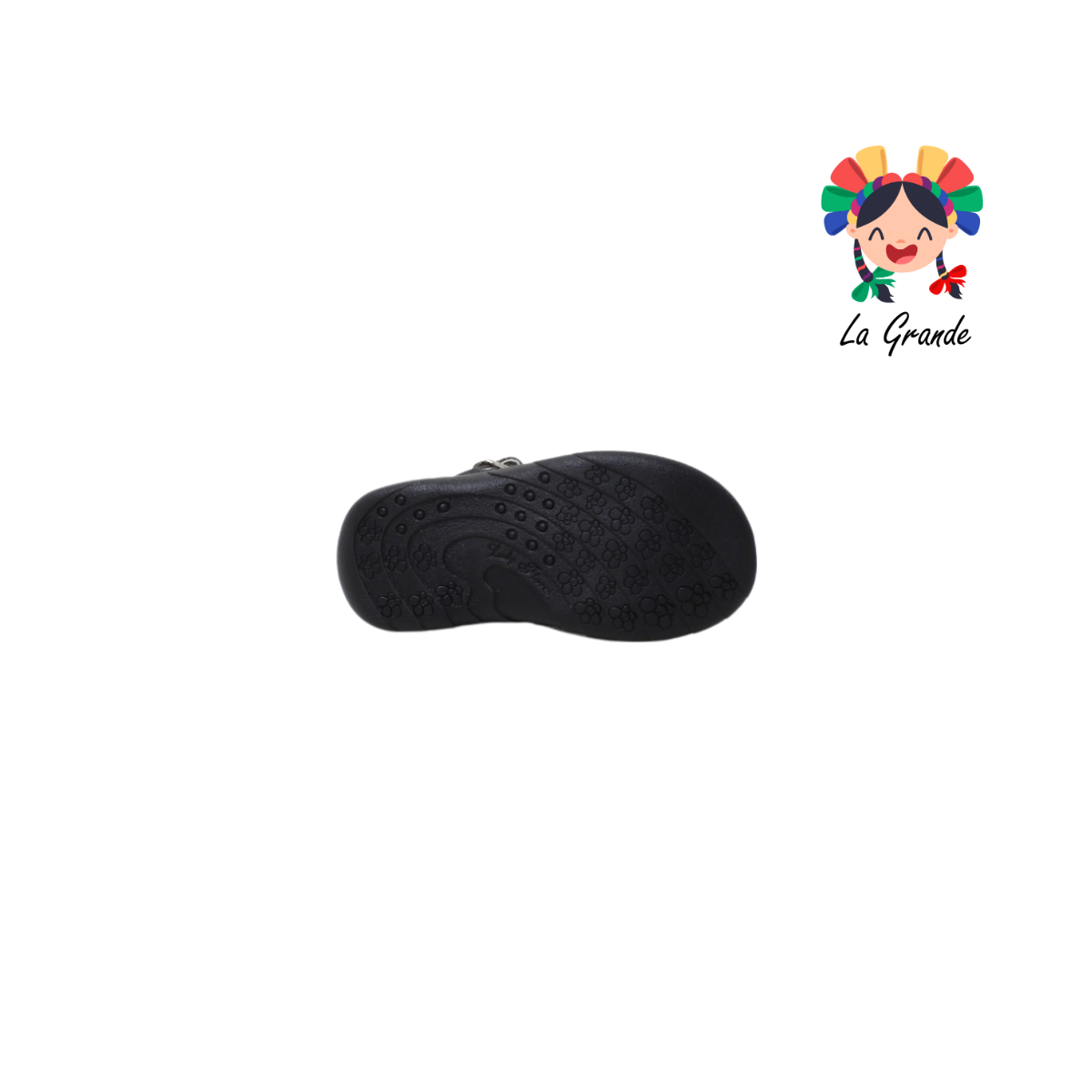406 LADY FLORES Negro Charol Zapato para Bebé y Niña
