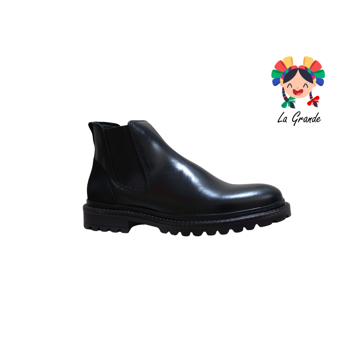 8351 MARISCAL Negro Piel Napa Bota para Caballero