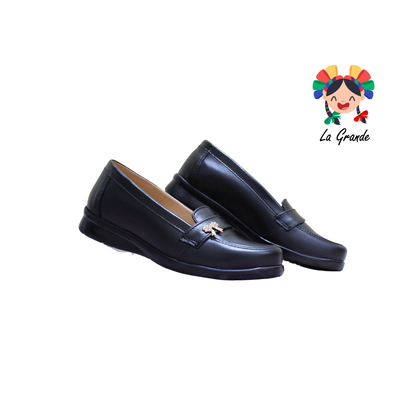 407 VARENKA Negro Piel Zapato Casual para Dama
