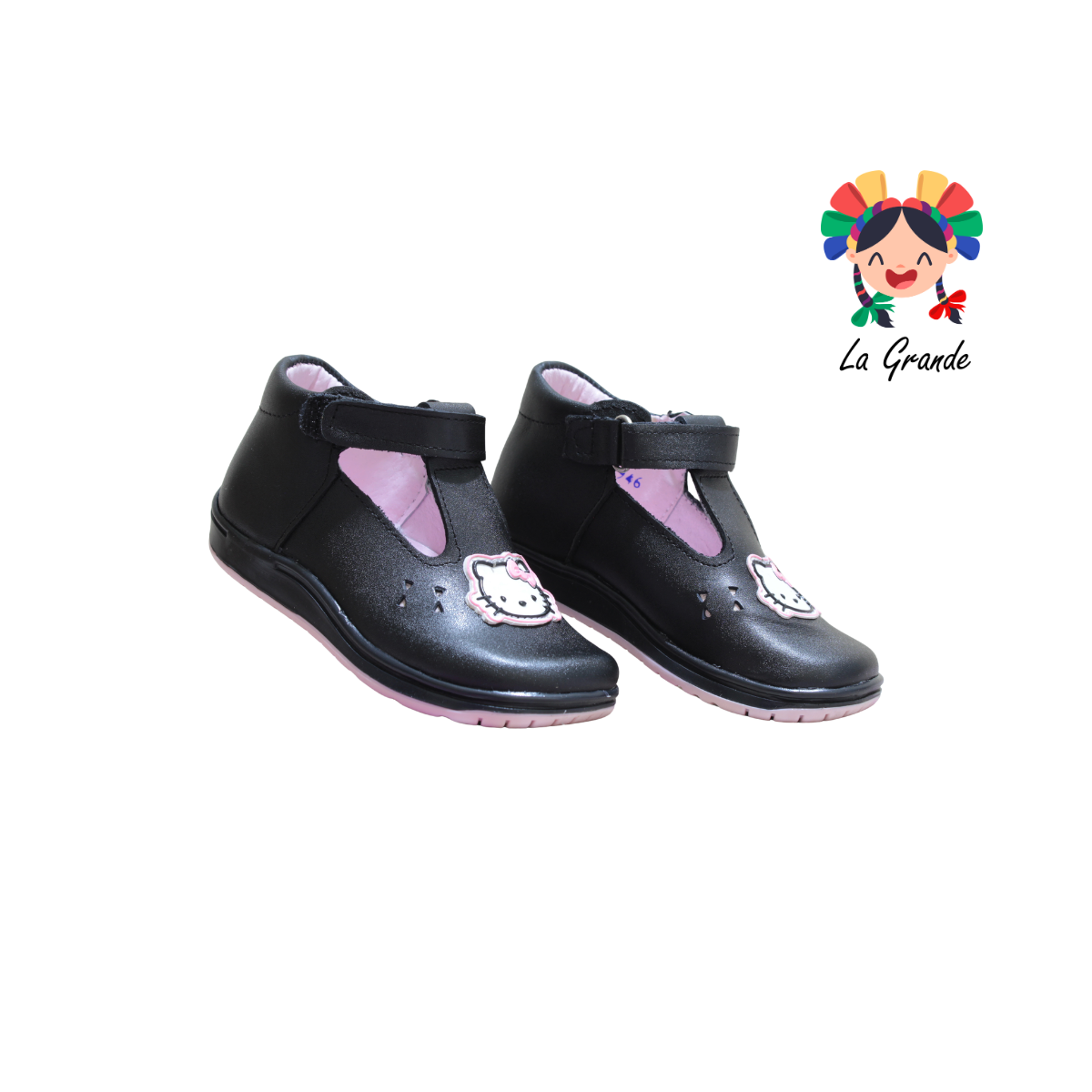 364 WIZZYZ Negro Charol Zapato Casual para Niña