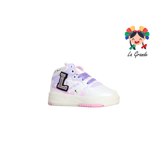 147 LUX-10 Perla Lila Sintético Tenis Casual para Bebé