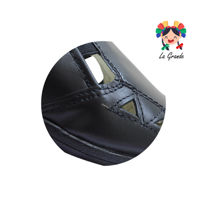 210 HURT Negro Piel Zapato Casual para Dama