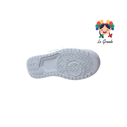 4105-7 SAETTA PREMIERE Bco Gris Vde Tenis Casual para Dama y Joven
