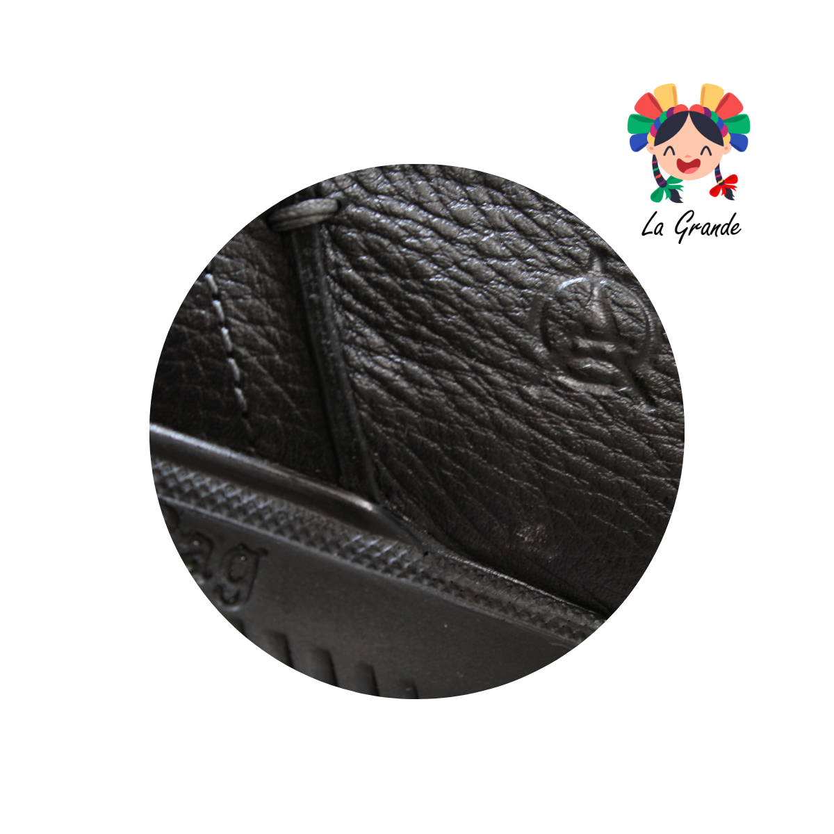410 LA PAG Negro Piel Zapato Casual para Caballero