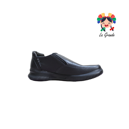 410 LA PAG Negro Piel Zapato Casual para Caballero