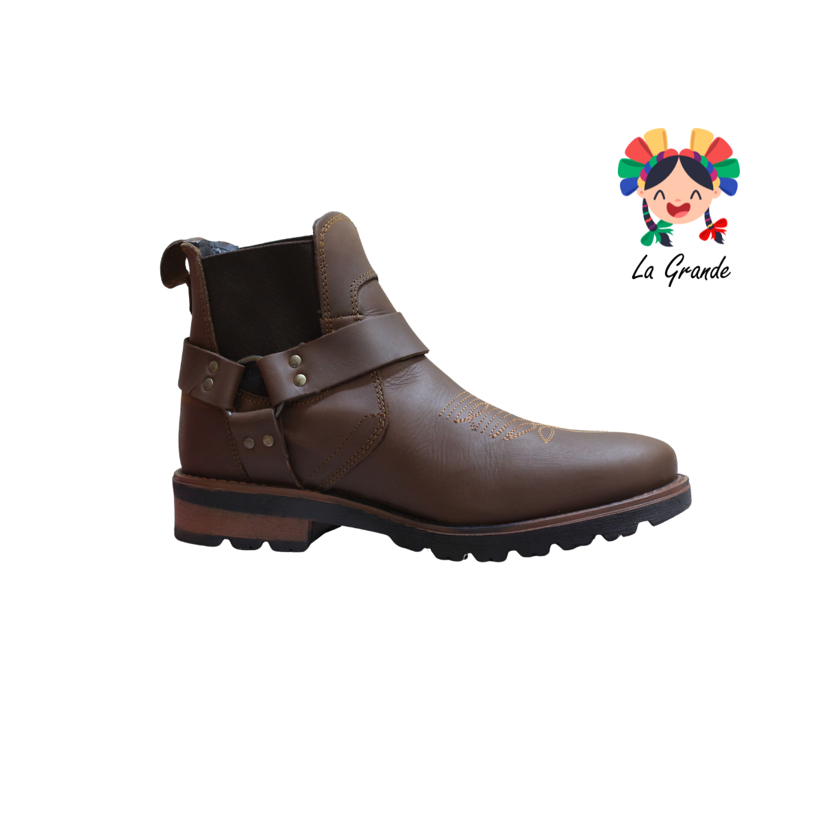 6078 ECCOFLEX Tan Crazy Piel Bota para Caballero
