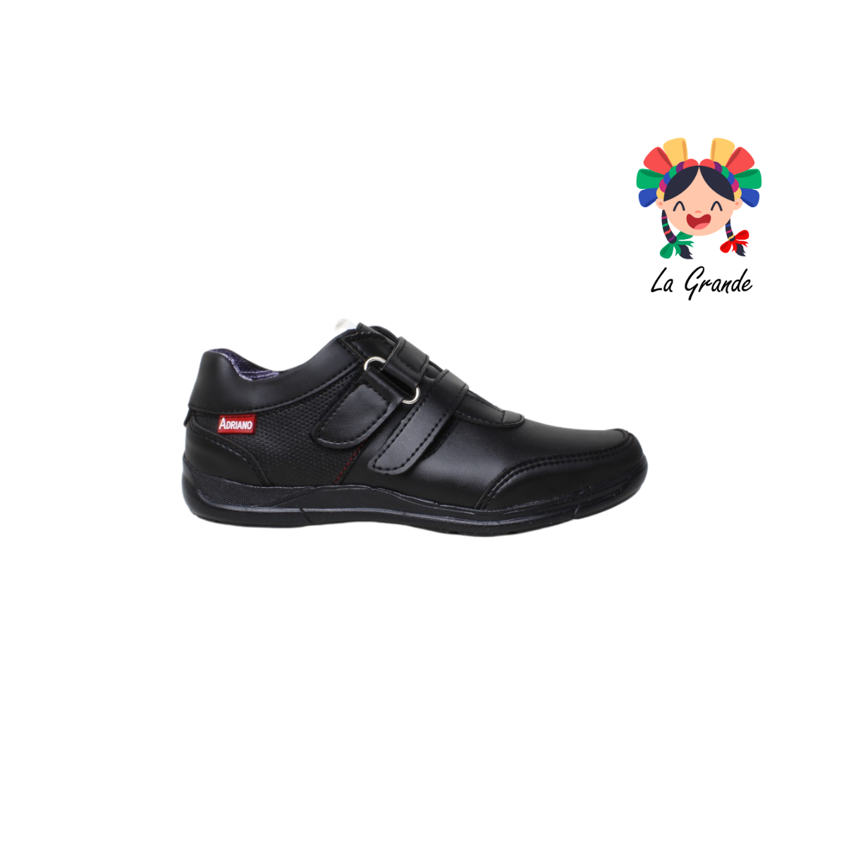 412 ADRIANO GIANETTI Negro Sint Zapato Escolar para Joven