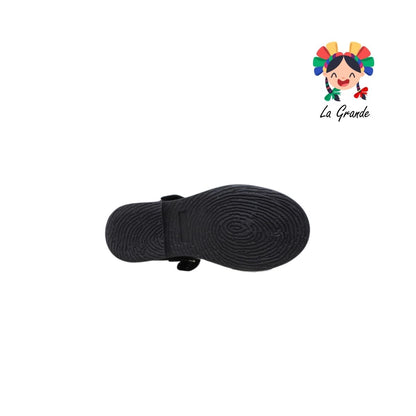 4132 NICK & WICK Negro Charol Zapato Escolar para Niña
