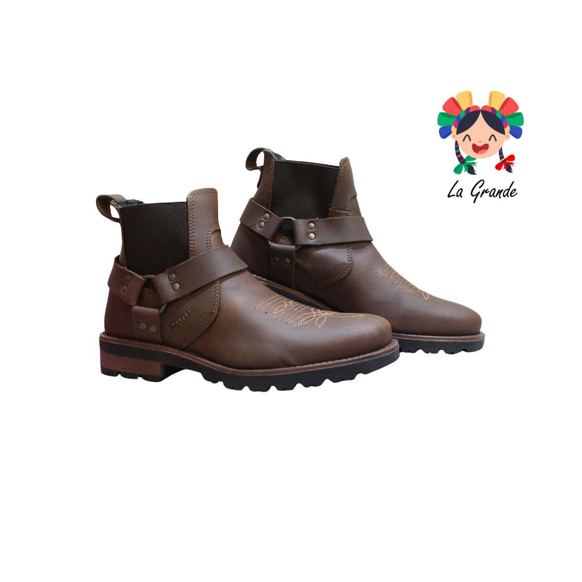 6078 ECCOFLEX Tan Crazy Piel Bota para Caballero