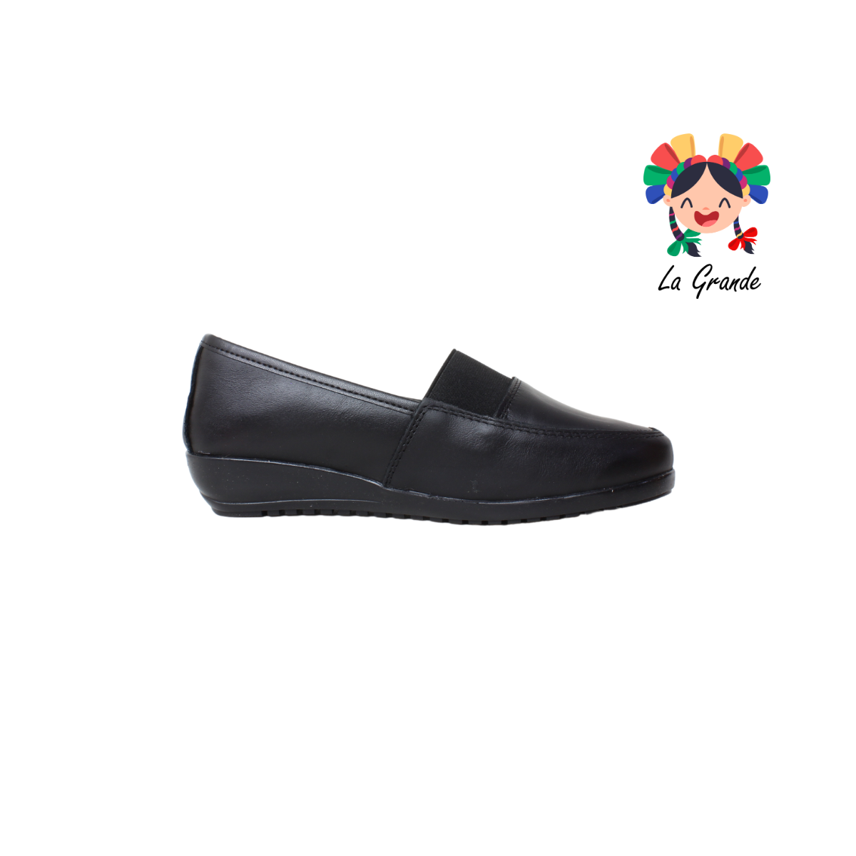 417 AMPARO Negro Piel Zapato Casual para Dama