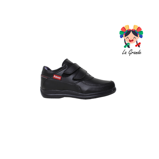 418 ADRIANO GIANETTI Negro Sint Zapato Escolar para Niño y Joven