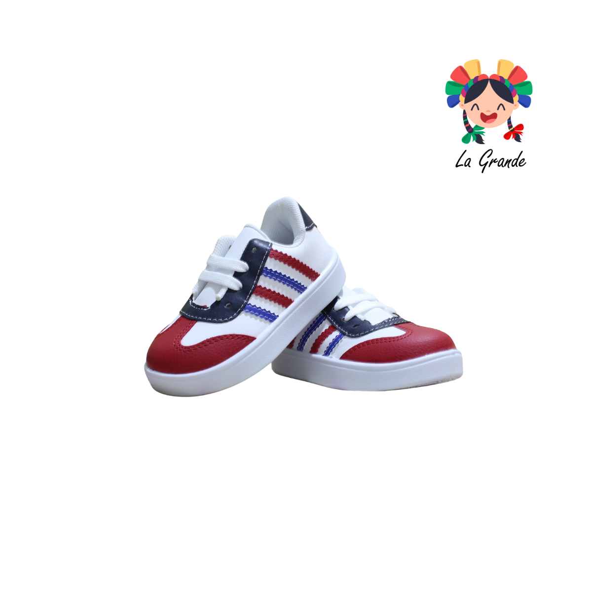 28037 PEKE KIDS Rojo Blanco Sint Tenis Casual para Bebé y Niño