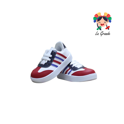 28037 PEKE KIDS Rojo Blanco Sint Tenis Casual para Bebé y Niño