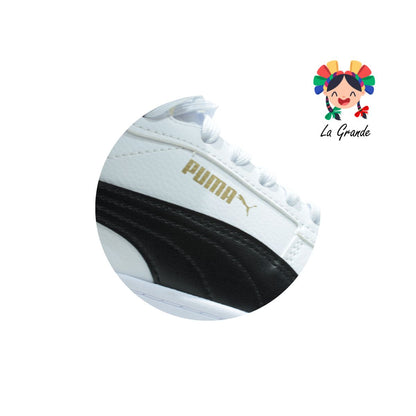 4201 PUMA Blanco Negro Sint Tenis Casual Importado Original para Dama y Joven