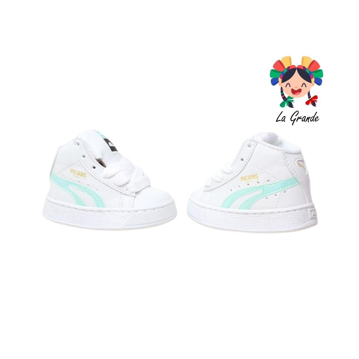 420 PICHUS Blanco Menta Sintético Tenis Casual para Bebé