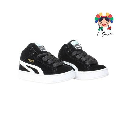 420 PICHUS Negro Blanco Sintético Tenis Casual para Niña y Niño