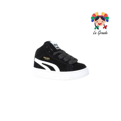 420 PICHUS Negro Blanco Sintético Tenis Casual para Niña y Niño