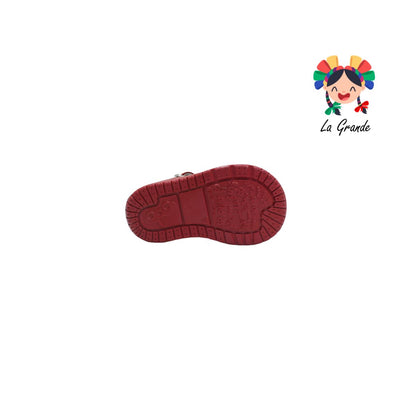 422 WIZZYZ Rojo Piel Charol Zapato con Moño para Bebé
