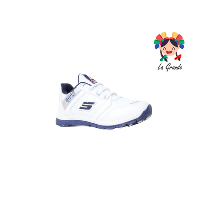 509 SUNS Blanco Marino Piel Tenis Escolar para Niña y Niño