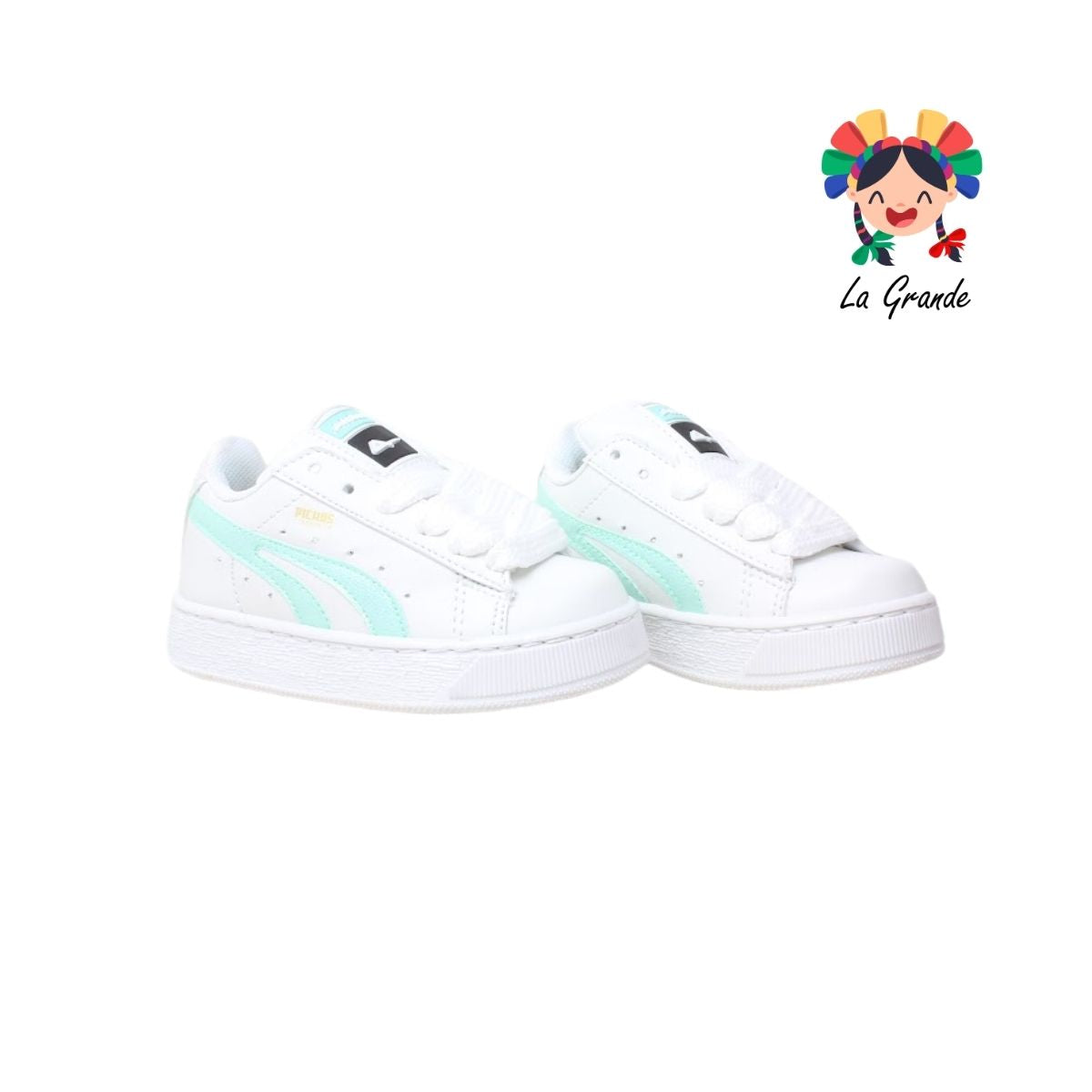 425 PICHUS Blanco Menta Sint Tenis Casual para Bebé, Niña y Niño