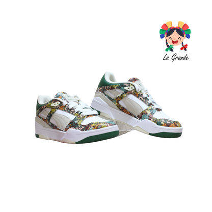 LIBERTY PM Bco Vde Flores Tenis Casual Importado Original Para Dama